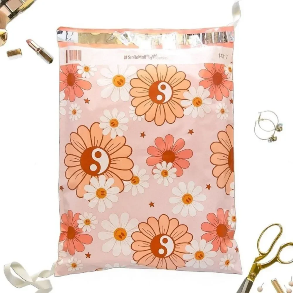 Poly mailers 35 10x13 size plus 2” 35 stickers